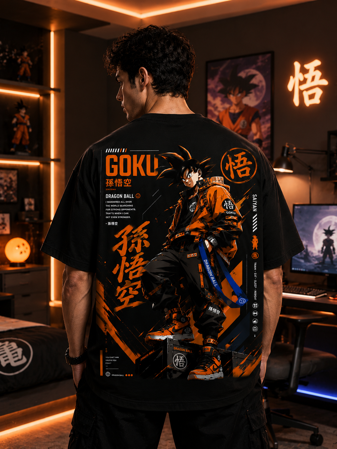 Goku Streetwear Oversized DTF T-Shirt | ZAIVIQ