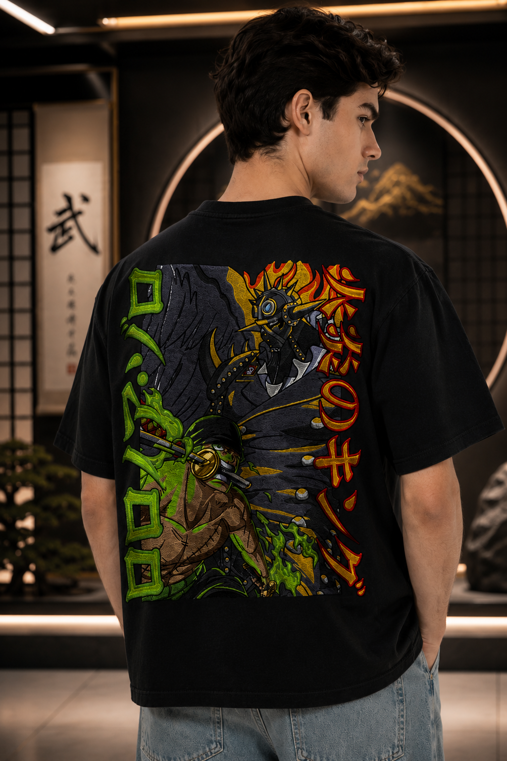 ZAIVIQ™ Premium Embroidered Oversized T-Shirt – Anime Collection