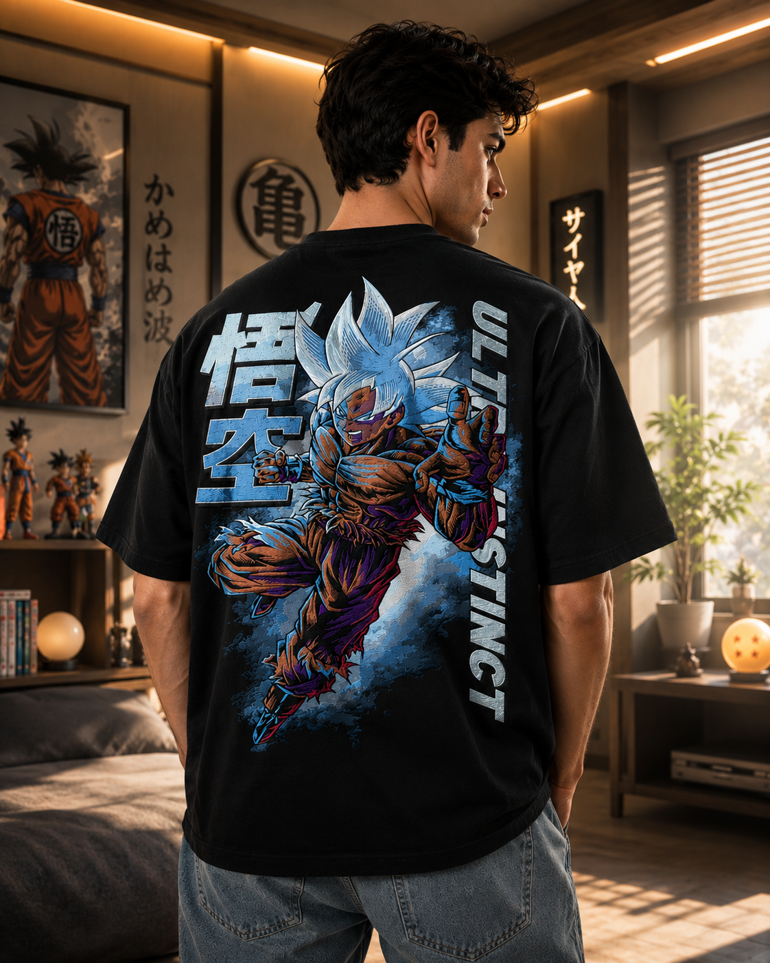 ZAIVIQ™ Ultra Instinct Premium Embroidered Oversized T-Shirt – Black Edition