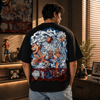 ZAIVIQ™ Gear 5 Premium Embroidered Oversized T-Shirt – Black Edition