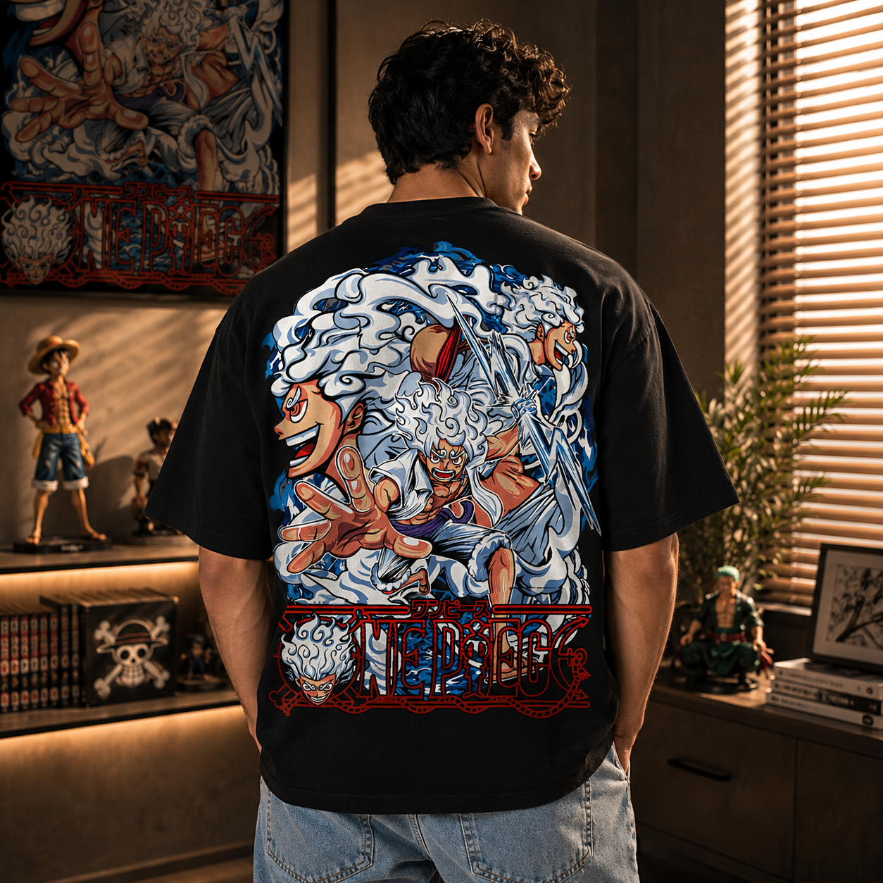 ZAIVIQ™ Gear 5 Premium Embroidered Oversized T-Shirt – Black Edition