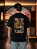 ANIME TRIO EYES Premium 3D Embroidered Regular Fit T-Shirt | ZAIVIQ
