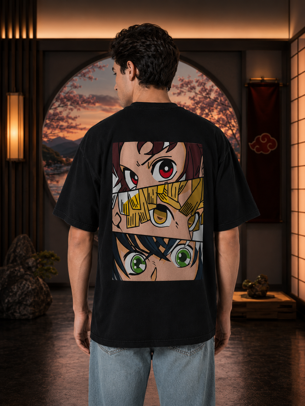 Triple Vision Premium DTF Printed Oversized T-Shirt | ZAIVIQ